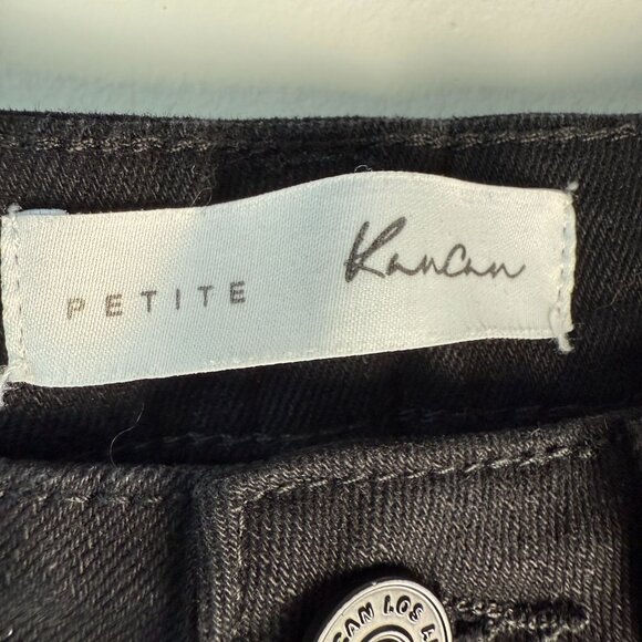 Kancan Flare Jeans High Rise Distressed Black Size 27 Petite - Picture 7 of 12